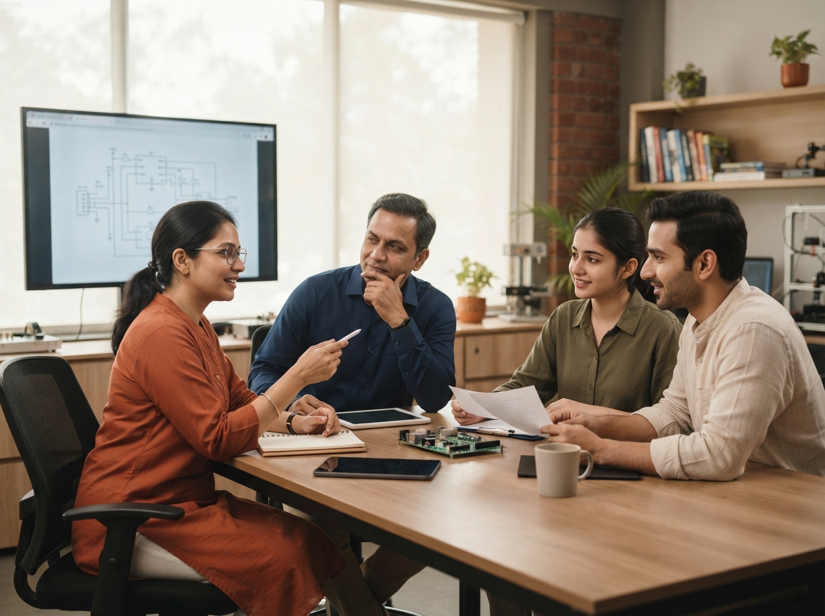 Model Exorex 100 team reviewing AI-driven investment analytics